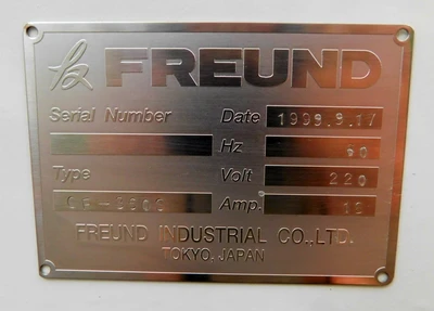 USED FREUND GRANULATOR CF 360
