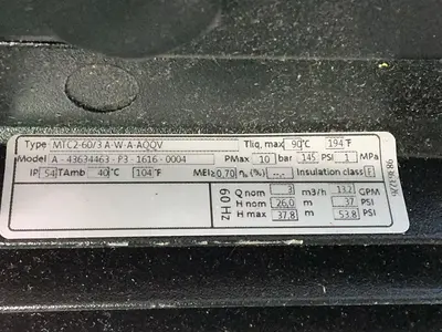 Used GRUNDFOS MTC260/3 AWAAQQV Pumps Ohio US | HGR 24 #1319761