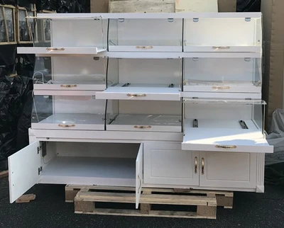 171-0327 78" Lighted Dry Donut Pastry Bakery Case on Cabinets