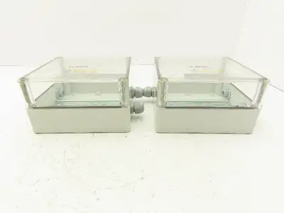 Hoffman 181810PCECC Polycarbonate Terminal Box 168.5x92mm Clear Cover Lot of 2