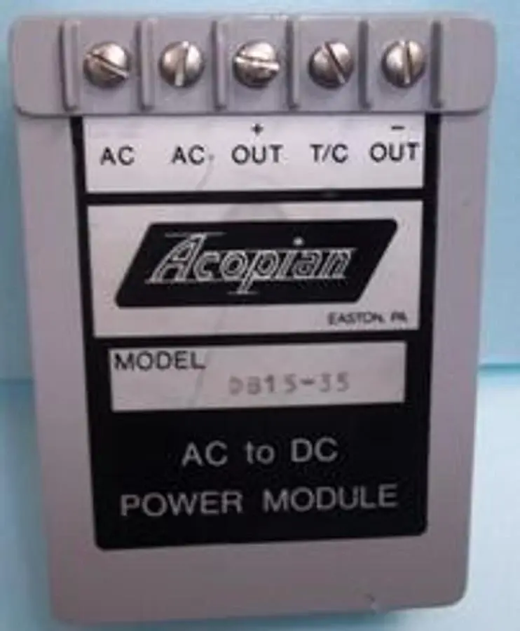 QTY. 1. ACOPIAN AC TO DC POWER MODULE MODEL NO.: D...