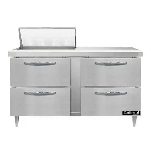Continental D60N8-D 60" Designer Line Sandwich/salad Prep Table W/ Refrigerated Base, 115v