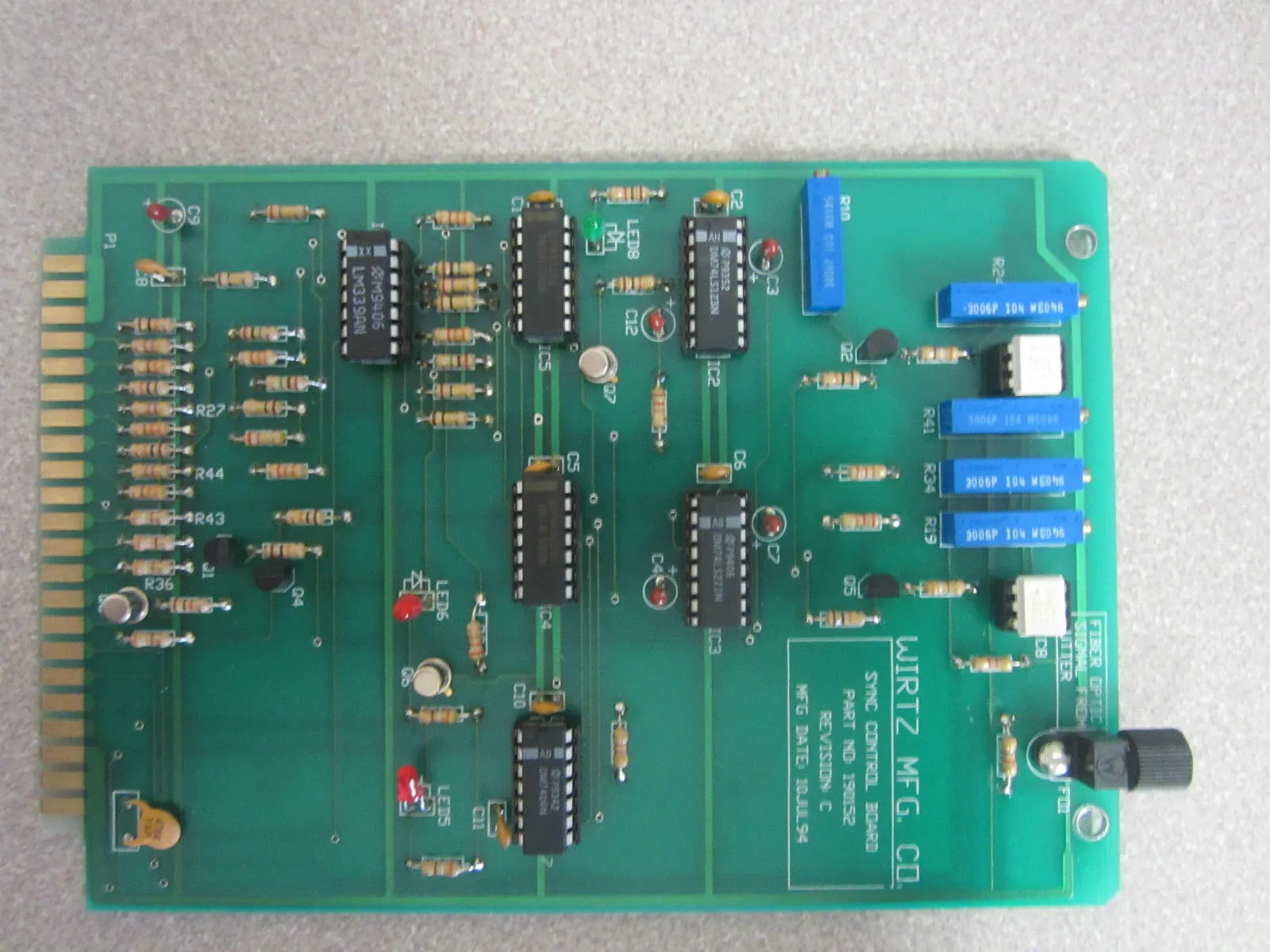 New Wirtz Mfg. 190152 Sync Control Board Rev. C