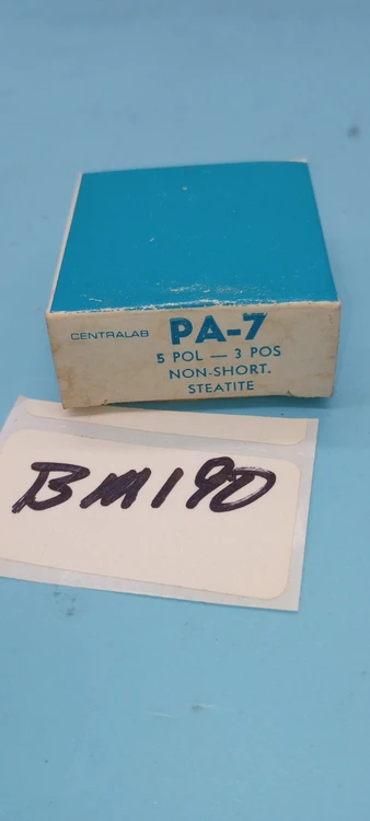 New | in-Stock Centralab CENTRALAB  PA-7 rotary Switch 5 P0LE- NN- SHORT  , 3 POS Relays & Switches Arizona US | ASSET CONVERSION SPECIALISTS, INC. #1286873