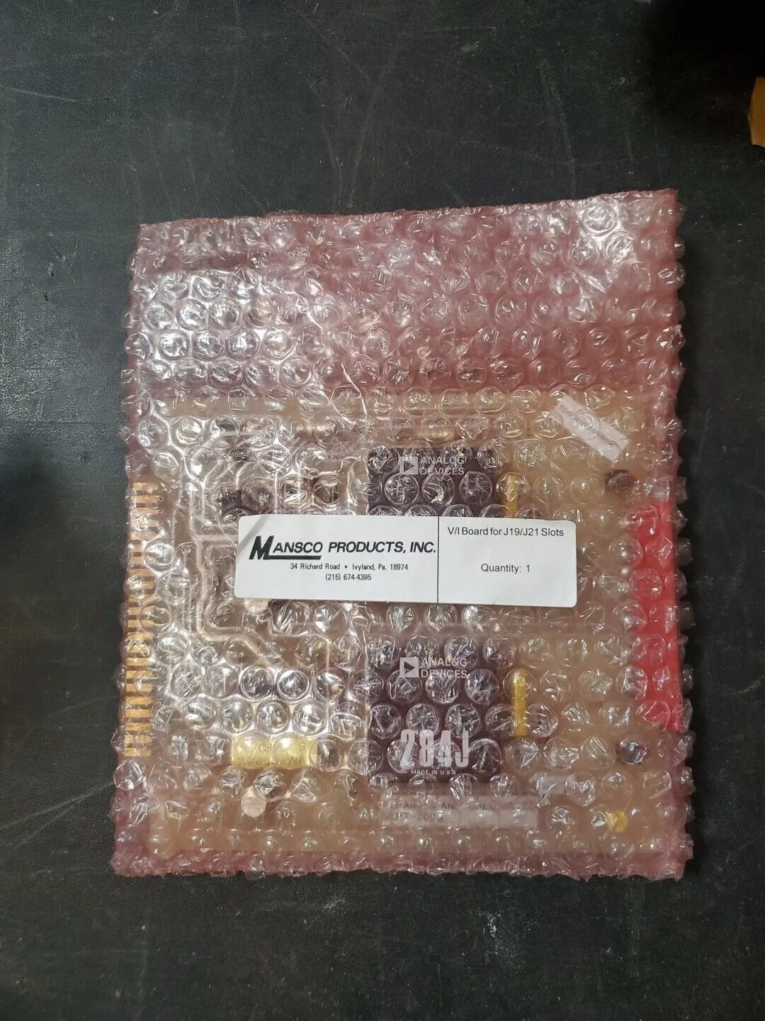Mansco Products V/I Board for J19/J21 Slots. 3D-2