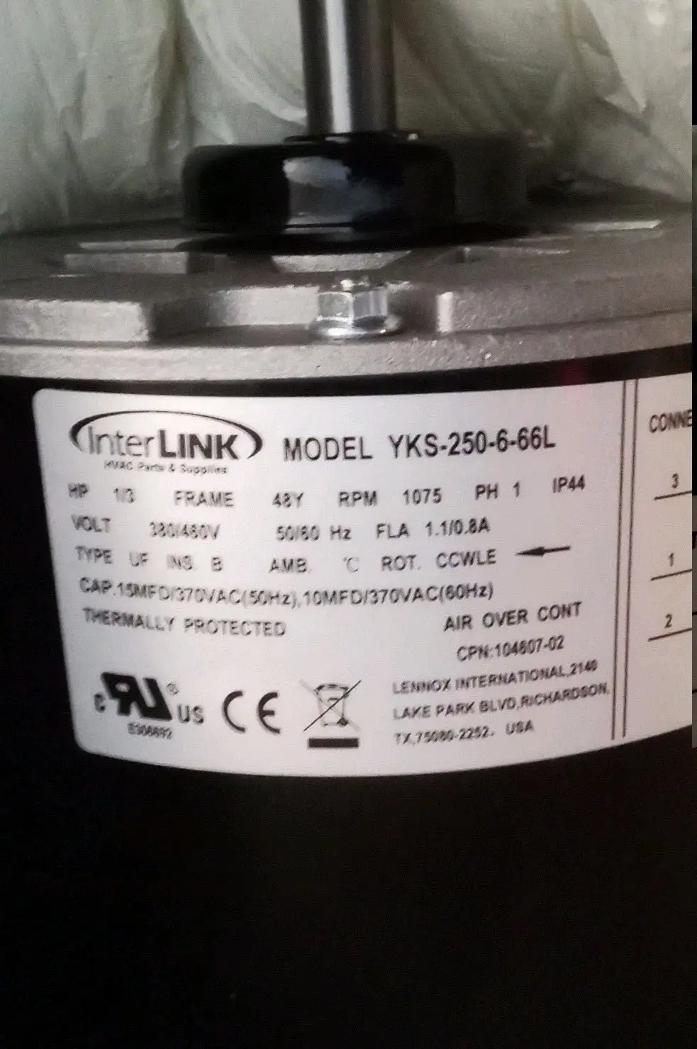 New | in-Stock LENNOX Lennox 14Y70 Fan & Blower Parts US | Infinity wholesale & Supply LLC #1305735