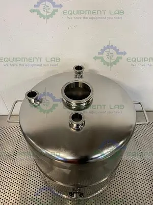 USED ALLOY PRODUCTS 45 LITER STAINLESS STEEL REACTOR 50 PSI W/ BOTTOM DRAIN & VALVES