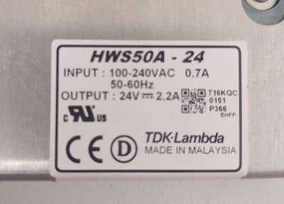 1pcs TDK-Lambda HWS50A-24/A Switching Power Supply Module 24V 2.2A