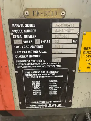 USED MARVEL / ARMSTONGBLUM MFG CO. 8MARKII