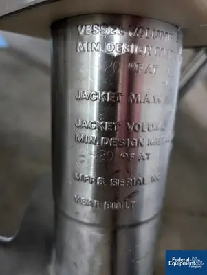 USED DCI 400 Liter DCI Reactor, 316L S/S, 45/125#