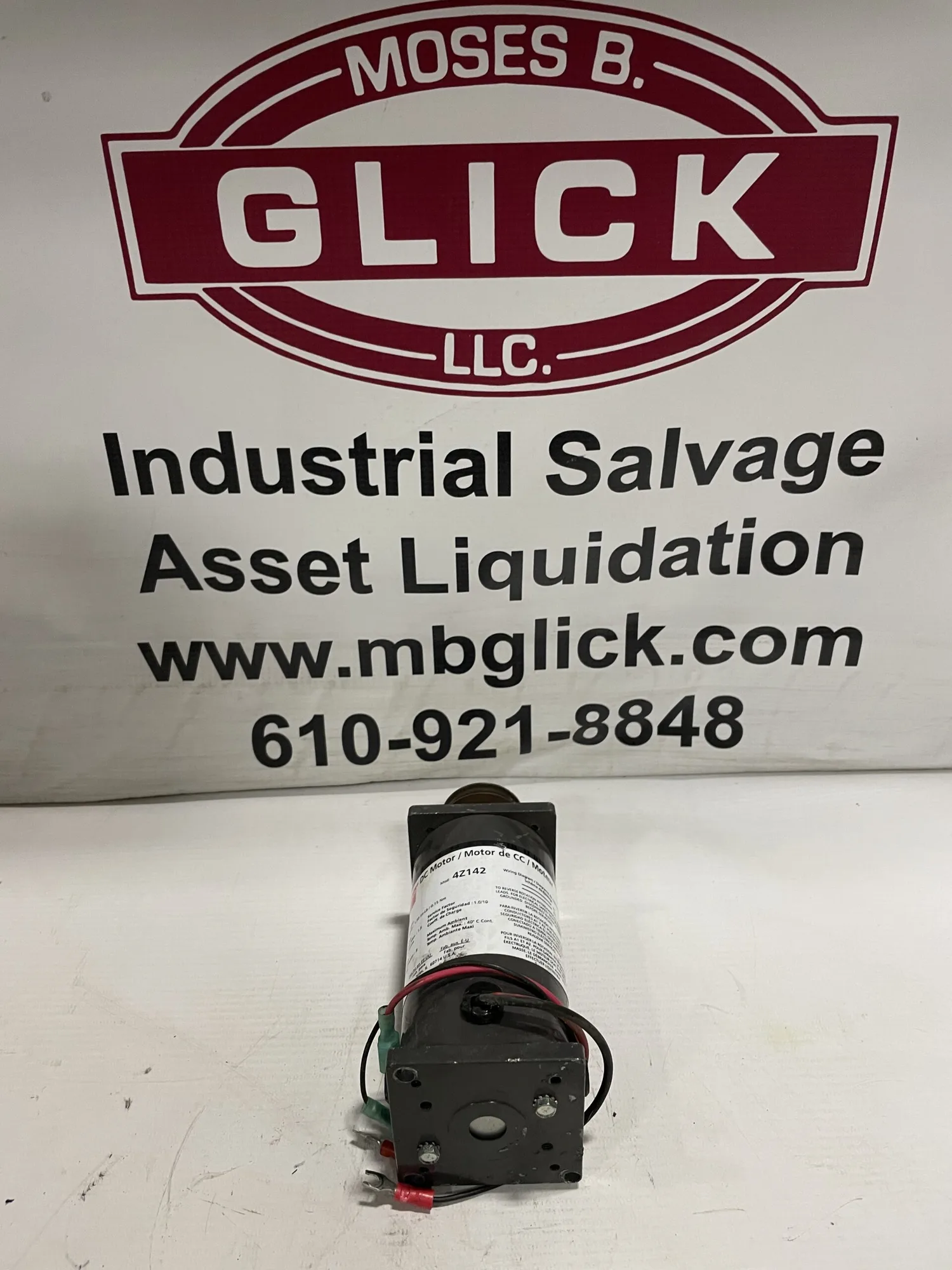 Dayton 4Z142 90V DC Electric Motor 1/27HP 1800RPM