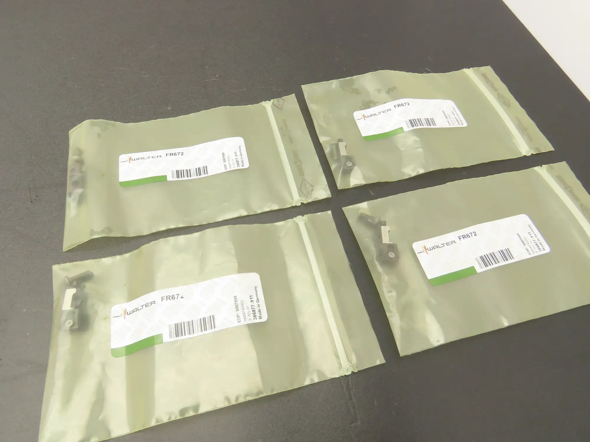 Walter FR672 Indexable Milling Cutter Carbide Insert Cartridge  Lot of 4
