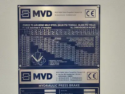 New | in-Stock 2026 MVD B220-3100 Press Brakes British Columbia CA | Lenmark #1424586