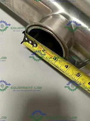 USED SANI-MATIC STAINLESS STEEL ANGLE-LINE END INLET STANDARD FLOW LONG 36” WEDGEWIRE