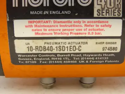 Norbro 10RDB40-1SD1EO-C Pneumatic Valve Actuator Spring Return 40R Series
