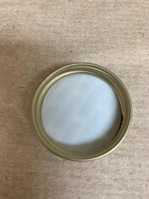 Pill Bottle Cap for Medications Tecnocap #6544022 3mm White/Gold Metal Cap