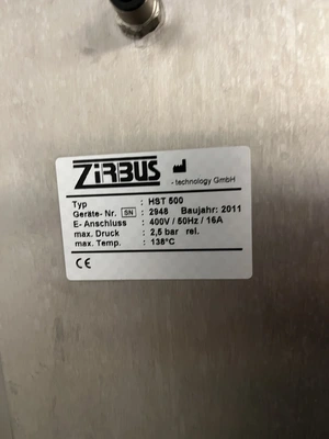 25L Zirbus Rotary Autoclave HST 500 for Efficient Sterilization