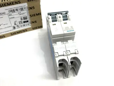 USED SIEMENS SENTRON MINIATURE CIRCUIT BREAKER 10KA, 2-POLE, D, 20A
