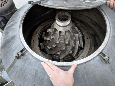 Heinkel GTL 3 directed flow screening centrifuge, SS.