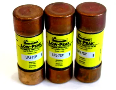 NEW LOT OF 3 BUSSMANN LPJ-7SP FUSES LPJ7SP