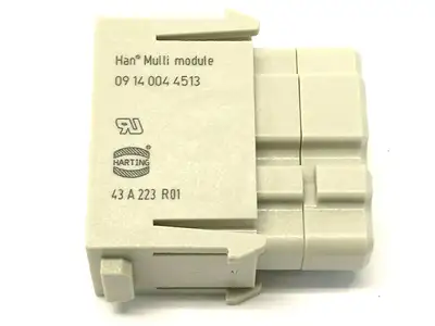 09 14 004 4513,09140044513 | Harting 09140044513 Han Multi Module 4-Contact Female Connector Insert LOT OF 2 - New – Open Box