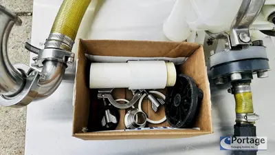 USED INLINE FILLING SYSTEMS SEMI-AUTOMATIC OVERFLOW FILLER