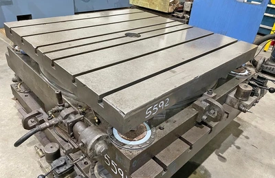 48″ X 48″ GIDDINGS & LEWIS HYDROSTATIC LIFT ROTARY INDEX TABLE