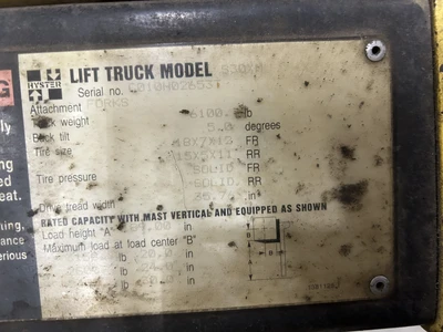 Hyster 3,000 lbs Lift Capacity Forklift