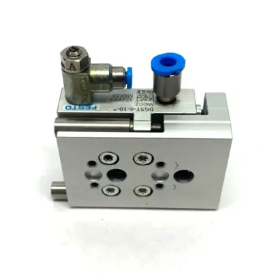 USED FESTO PNEUMATIC MINI SLIDE ACTUATOR 6MM PISTON 10MM STROKE 8085105