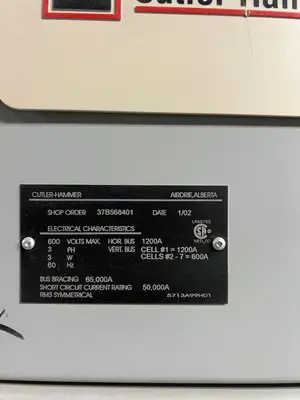 Advantage 2100 MCC, 600V, 3-Ph, 1200A, 7 Sections