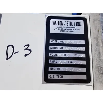 Used Walton Stout Desiccant Dryer System