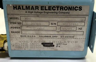 Used HALMAR MVI Misc Electrical & Power Parts | Surplus Asset Holdings #1218587