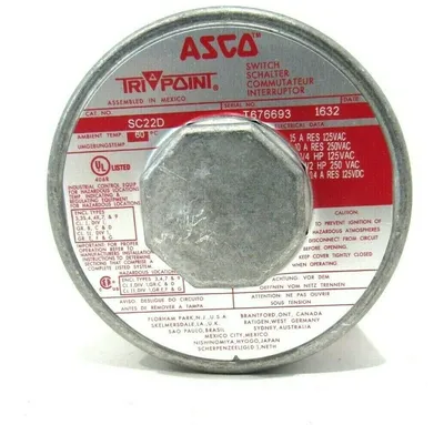 NEW ASCO SC22D TRI POINT PRESSURE SWITCH