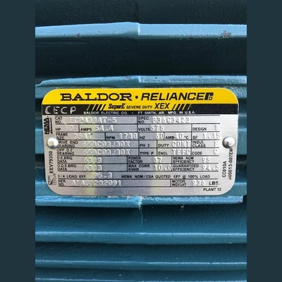 Baldor 60 HP 575 Volt Electric Motor