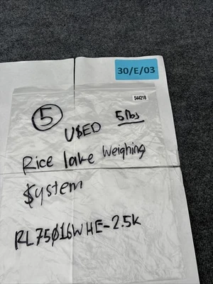 Used Rice Lake Weighing System RL75016WHE-2.5K Transducers California US | Davliegogo LLC #1707374