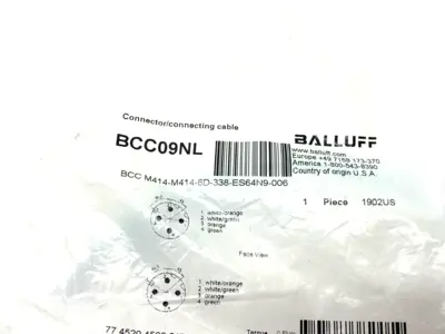 New | in-Stock BALLUFF DOUBLE ENDED CORDSET M12 MALE TO M12 MALE Cable & Wire | Maverick Industrial Sales #1113891