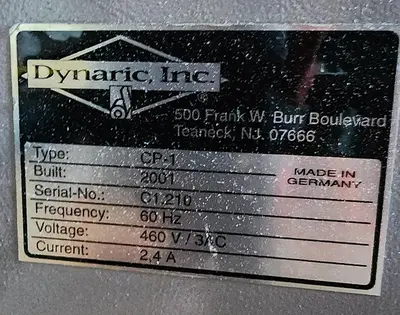 USED 2006 DYNARIC, INC. CP SERIES
