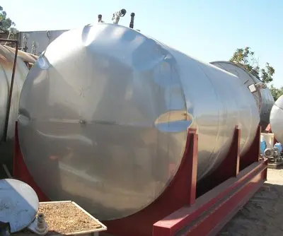 Tank, 5,000 Gallon, S/st, Horiz, 88" x 16', Coils, #S741361