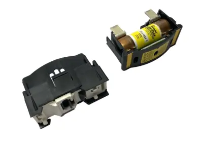 USED BUSSMANN FUSE BLOCK CLASS J 30A 600VAC W/ LOW-PEAK LPJ-15SP FUSE