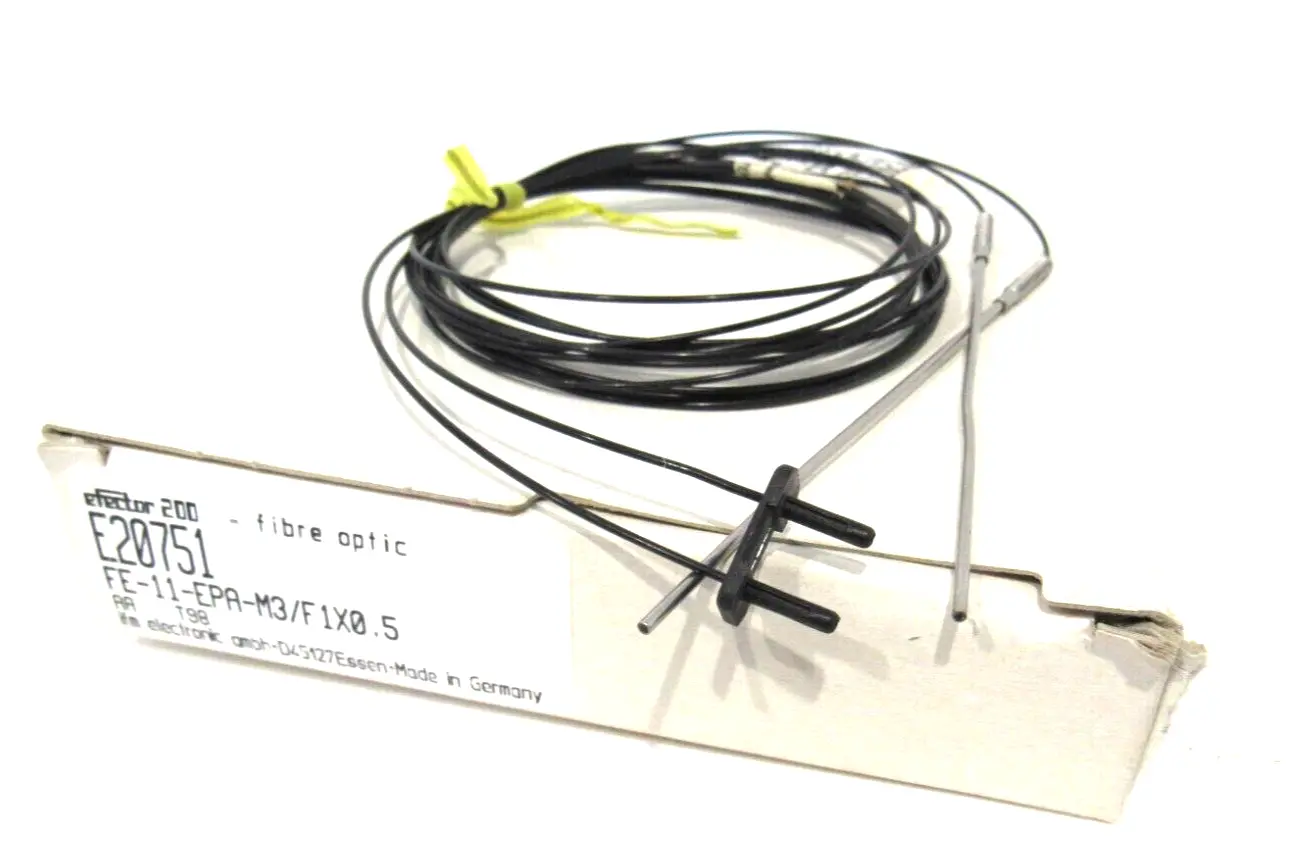 NEW IFM EFECTOR FE-11-EPA-M3/F1X0.5 FIBER OPTIC SENSOR E20751 FE11EPAM3F1X05
