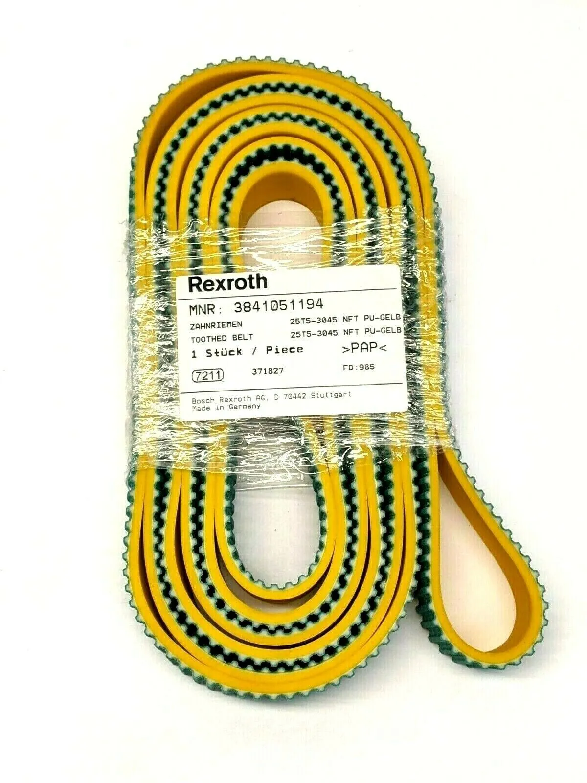 NEW BOSCH REXROTH TOOTHED BELT 25T5-3045 NFT PU-GELB