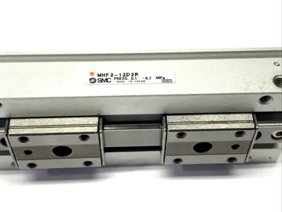 MHF2-12D2R | SMC  Low Profile 2-Finger Pneumatic Gripper, 12mm Bore, Long Stroke - Used
