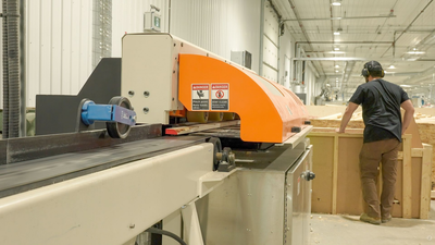 Tisfoon Optimizing Wood Scanner Defect Chop Saw and Sorting Line - 2020 Machine!
