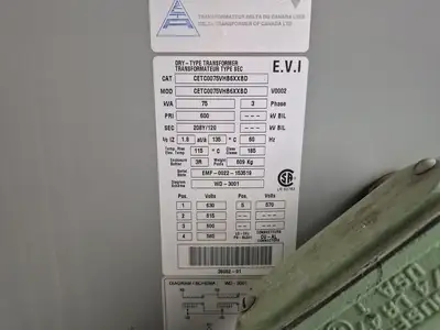 Used DELTA EVI CETC0075-VHB6XXBD Transformers British Columbia CA | Lenmark #409044