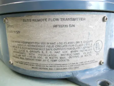 Used Micro Motion RFT9739 D4SUAEX Sensors New Hampshire US | Bitter End Trading #1452759