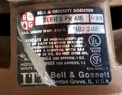 1/6 HP, PR AB Series Bronze Booster Pump 102208LF