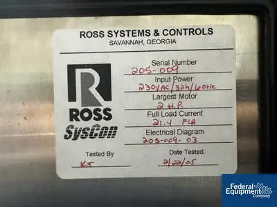 USED Ross Ross PDM D-2 Stainless Steel Mixing System With Ross DS-2 Press