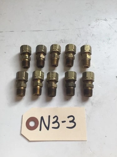 *New* 1/4" X 1/8" Compression Align Male Connector  (Lot Of 10) *Warranty*