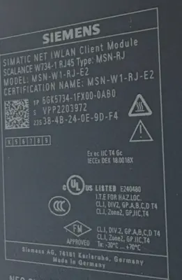 NEW SIEMENS 6GK5734-1FX00-0AB0 IWLAN CLIENT MODULE 6GK57341FX000AB0