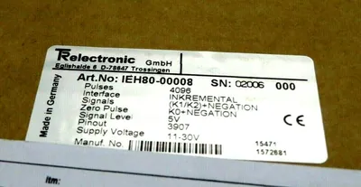 NEW TR ELECTRONIC IEH80-00008 ENCODER IEH8000008